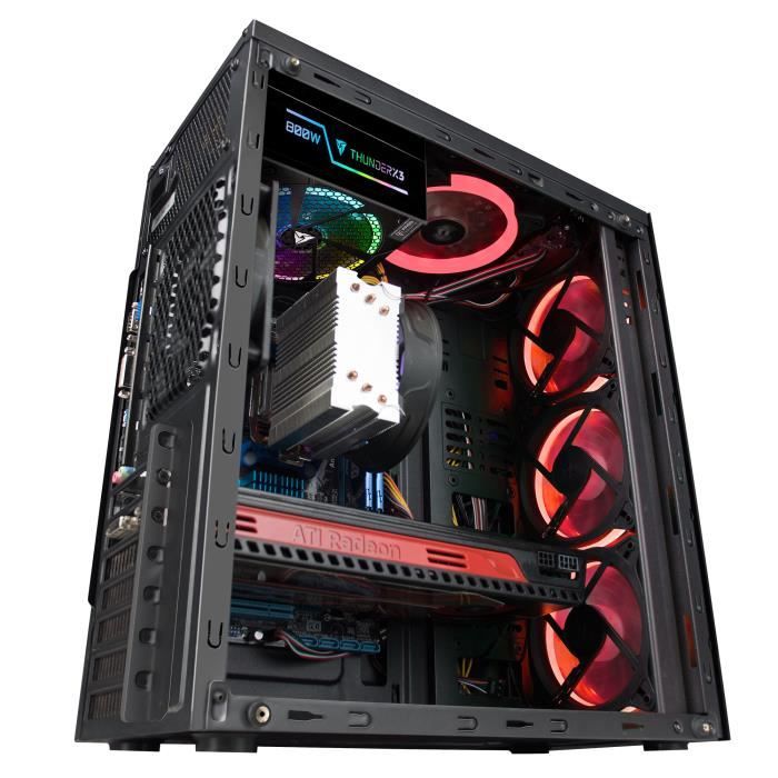 Mars Gaming MCG RED, Boîtier Midi-tour, PC,2