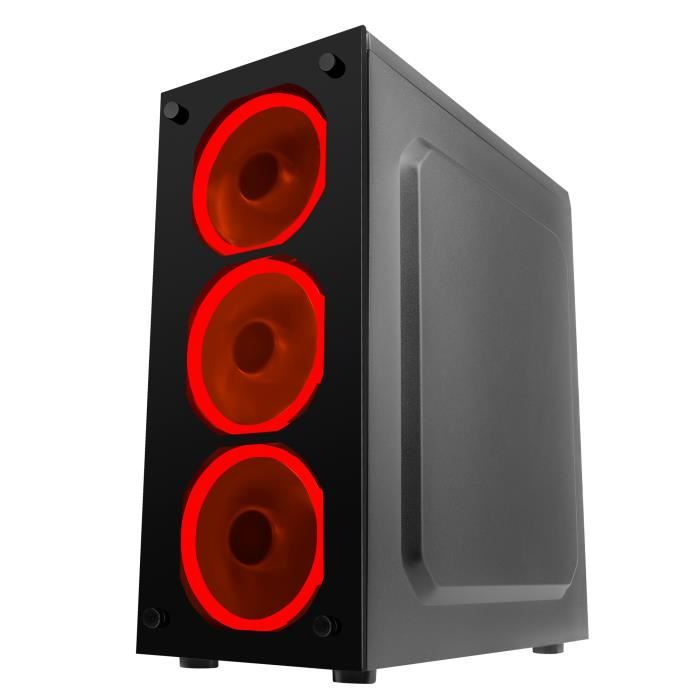 Mars Gaming MCG RED, Boîtier Midi-tour, PC,3
