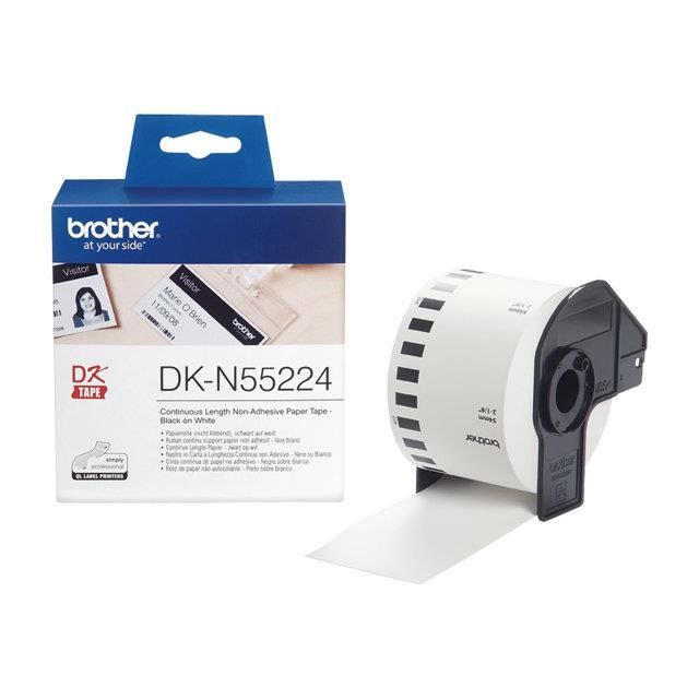 Brother D'origine Brother DK-N 55224 etiquettes blanc 54mm x 30,48m - remplace Brother DKN55224 labels