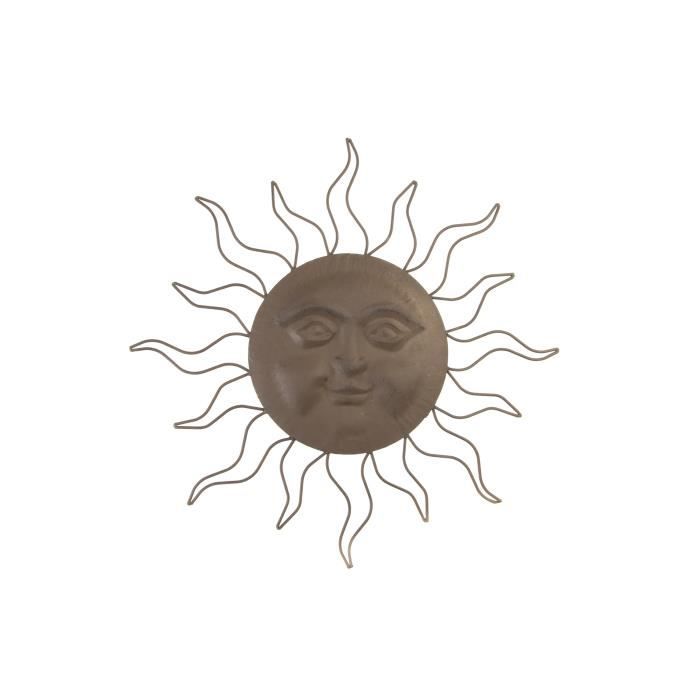 Décoration murale Sunny avec larges rayons - Métal - 68x3 cm