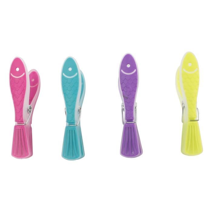 JE CHERCHE UNE IDEE Pince à linge poisson - Lot de 18