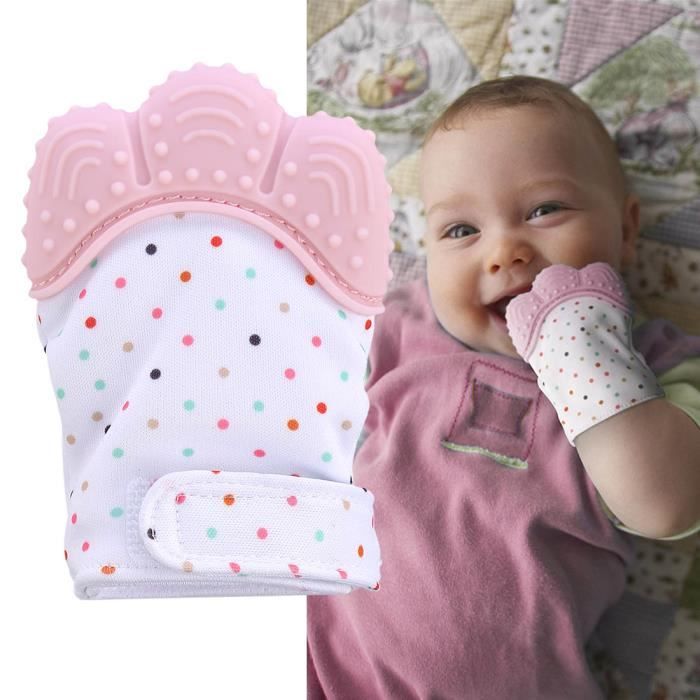 Bebe Puericulture Anneaux De Dentition Gant De Dentition Pour Bebe Paquet De 2 Soulage Et Calme Les Nourrissons Moufle Jouet De Dentition En Silicone Pour Garcon