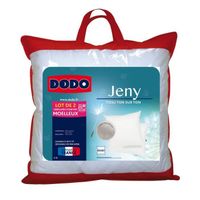 OREILLER DODO Lot de 2 Oreillers carrés Jeny 60x60 cm blanc OREILLER DODO Lot de 2 Oreillers carrés Jeny 60x60 cm blanc