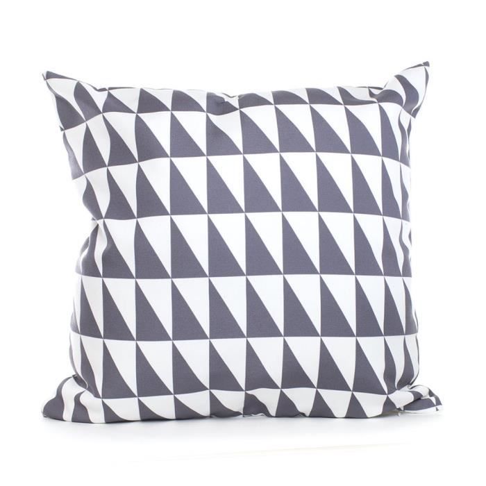 ANDORA Coussin déhoussable Curtis - 45x45 cm - Gris