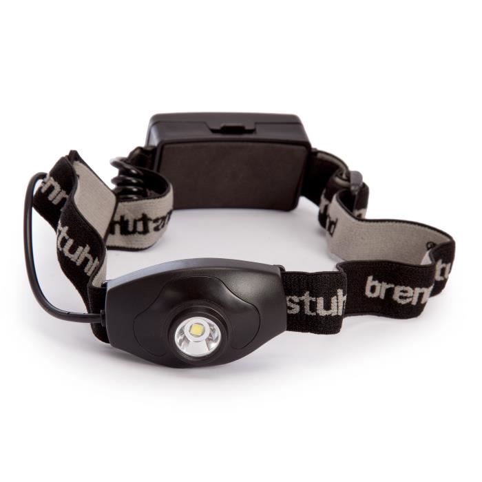 BRENNENSTUHL Lampe frontale LED 100 lm IP44 avec 2 piles AA incluses 10h d'autonomie