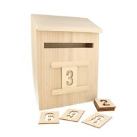 Support à décorer Boîte aux lettres en bois + chiffres - Artémio Mar Support à décorer Boîte aux lettres en bois + chiffres - Artémio Mar