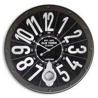 HORLOGE - PENDULE MUNDUS Pendule Industry - Ø 60 cm - Grand diamètre HORLOGE - PENDULE MUNDUS Pendule Industry - Ø 60 cm - Grand diamètre