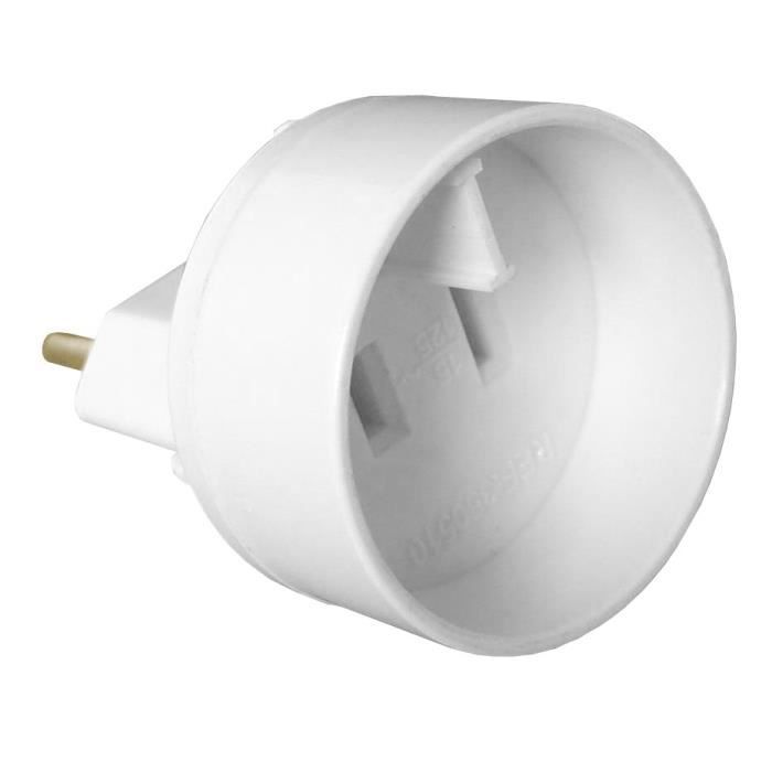 ZENITECH Adaptateur USA vers Euro blanc