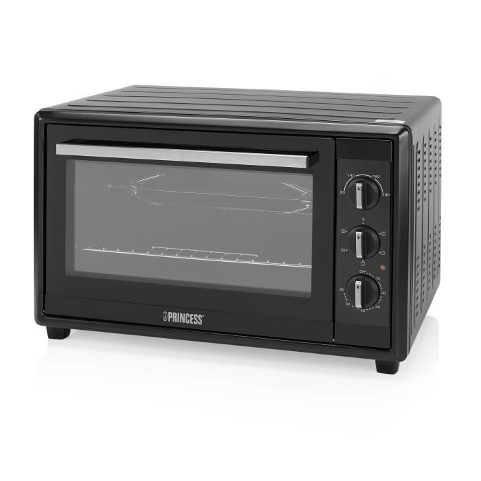PRINCESS 01.112760.01.001 Mini-four grill - 55 L - Chaleur tournante - Convection - 2200W - Noir