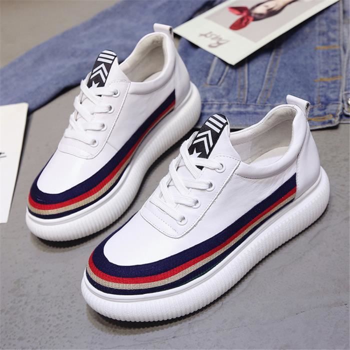 blanc Durable Femmes Chaussures Meilleure Confortable 35 Mode Sneakers Noir 39 Beau Qualité Hhx p7w47xHq