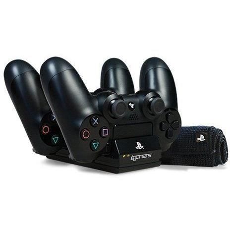 Station de chargement double avec kit de nettoyage pour PS4 - Noir