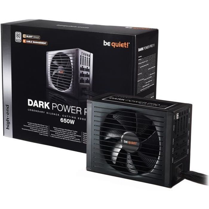 BE QUIET! Alimentation PC Dark Power Pro 11 - 650W - 80PLUS Platinium - Modulaire