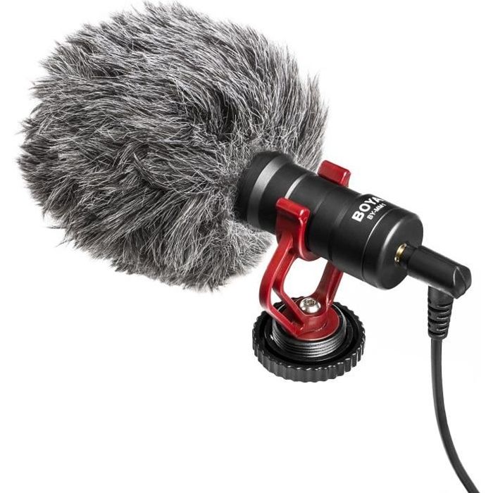 BOYA MM1 Microphone hyper compact Cardioide à condensateur - Câble de sortie TRS & TRRS