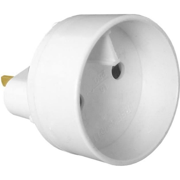 ZENITECH Adaptateur Euro vers USA blanc