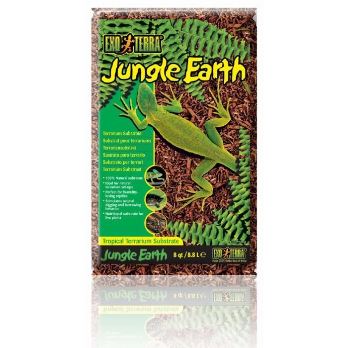 Substrat Tropical Jungle Earth pour Terrarium - Exo Terra - 8,8L
