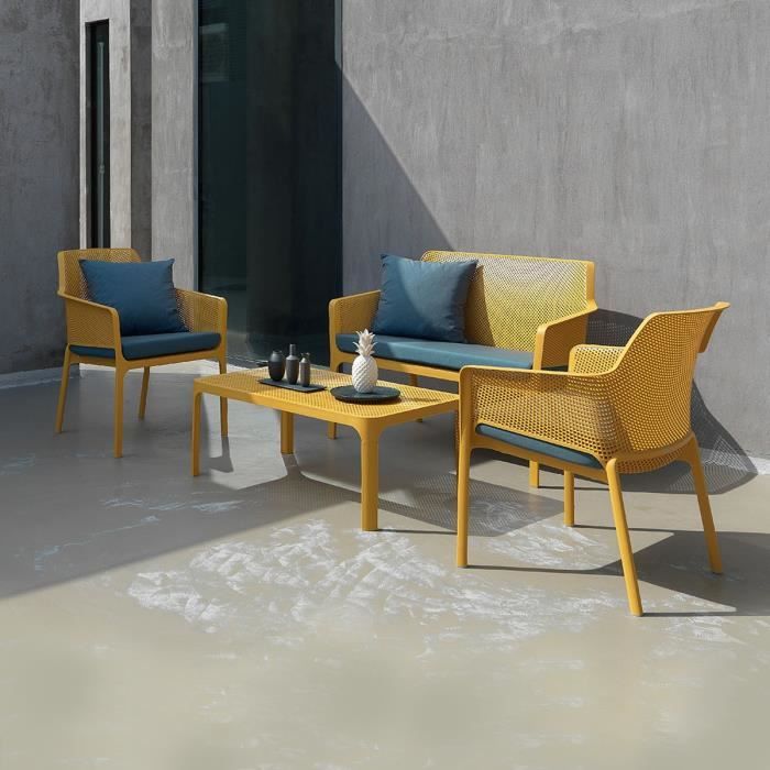 Salon de jardin polypropylène design Net jaune NARDI - Achat / Vente ... Salon de jardin polypropylène design Net jaune NARDI - Achat / Vente ...
