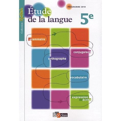 EPITHETE; étude de la langue ; 5ème (édition 2010)   Achat / Vente