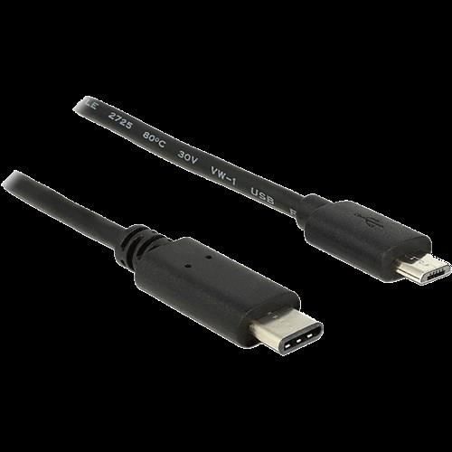 LINEAIRE PCUSB326B Câble USB C / Micro USB mâle 1m00