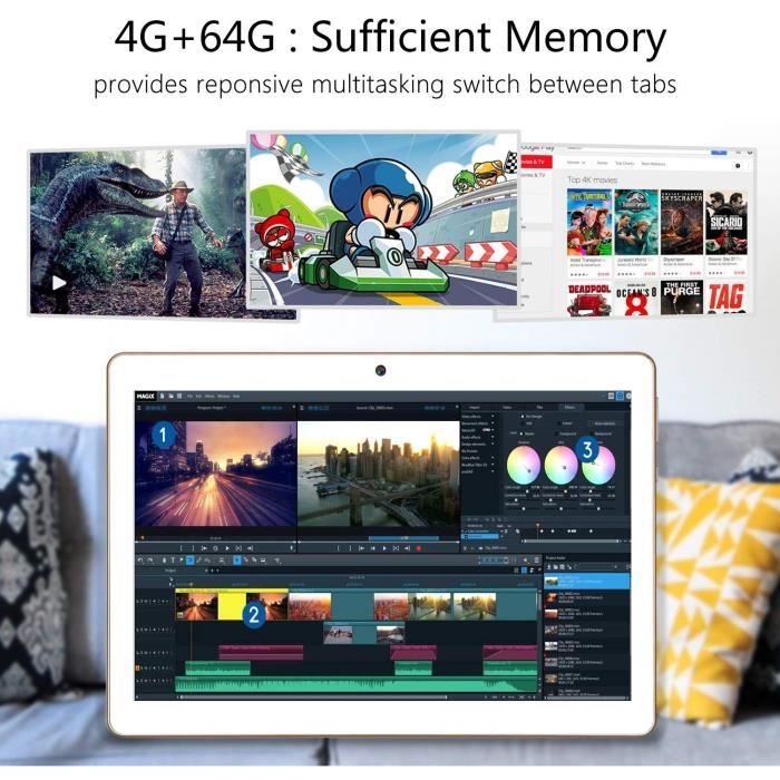 Tablette Tactile 4G -  K107 - 10.1 pouces - 64Go2