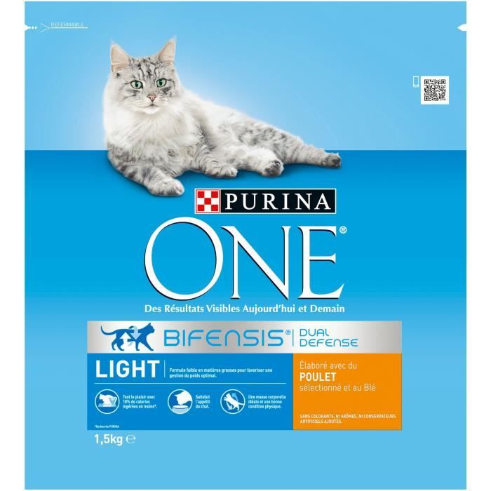Croquettes pour chat Light/poulet Purina - le sac de 1,5 kg