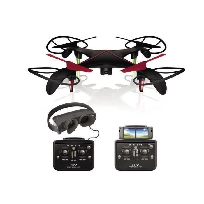 SILVERLIT - Drone Télécommandé Noir avec Caméra- Blacksior FPV Pilotage en immersion - 40 cm - Masque FPV vidéo en temps réel
