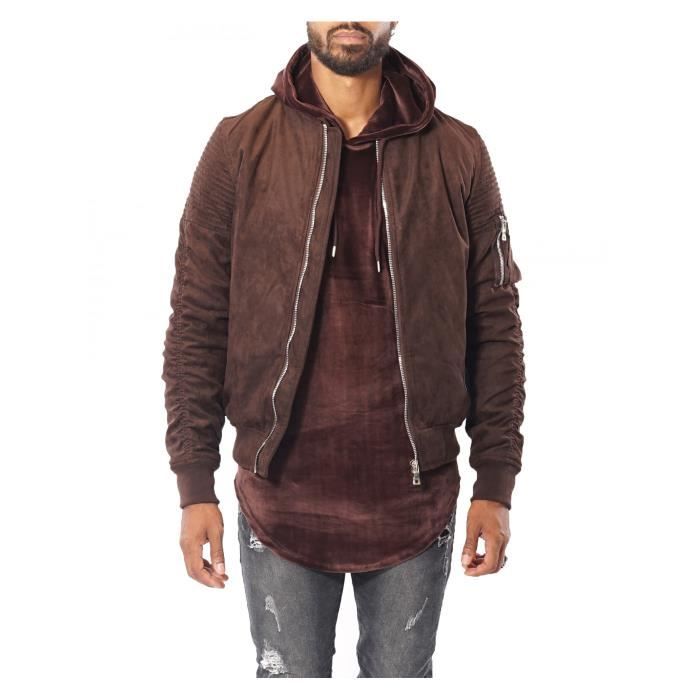 Bomber en daim homme Project X Paris 88165520 Chocolat ...