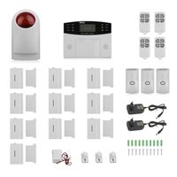 KIT ALARME Système D'alarme Sans fil GSM LCD 433 Intelligent KIT ALARME Système D'alarme Sans fil GSM LCD 433 Intelligent