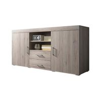BUFFET - BAHUT Buffet en MDF aspect chêne clair 164 cm BUFFET - BAHUT Buffet en MDF aspect chêne clair 164 cm