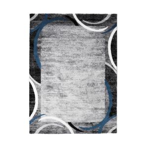 TAPIS SUBWAY ENCADRE Tapis de salon contemporain en poly