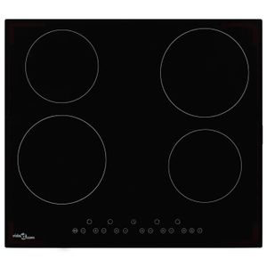 PLAQUE INDUCTION vidaXL Plaque de cuisson Céramique 4 brûleurs Cont