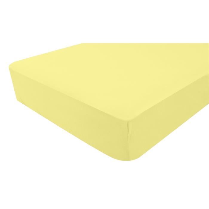 DOUX NID Drap-housse en jersey - Citron - 40x80 cm
