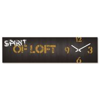 HORLOGE Horloge murale à piles Spirit Loft noir et jaune HORLOGE Horloge murale à piles Spirit Loft noir et jaune