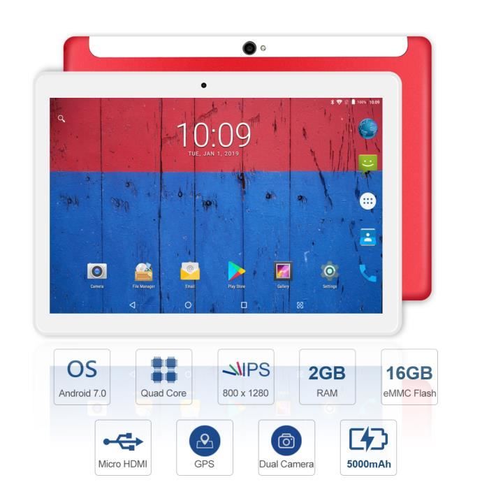 Tablette tactile 4G - Android 7.0 Tablette - 10.1"IPS1