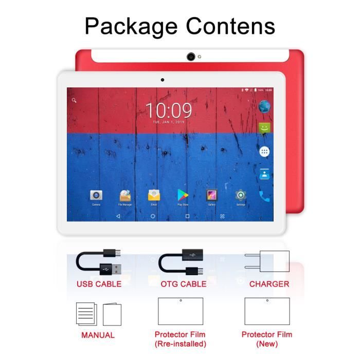 Tablette tactile 4G - Android 7.0 Tablette - 10.1"IPS2