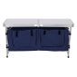 pour 4 Personnes avec des Pieds Flexible et Un Filet pour Espace Rangement Uquip Mercy Table Pliante en Alimunium
