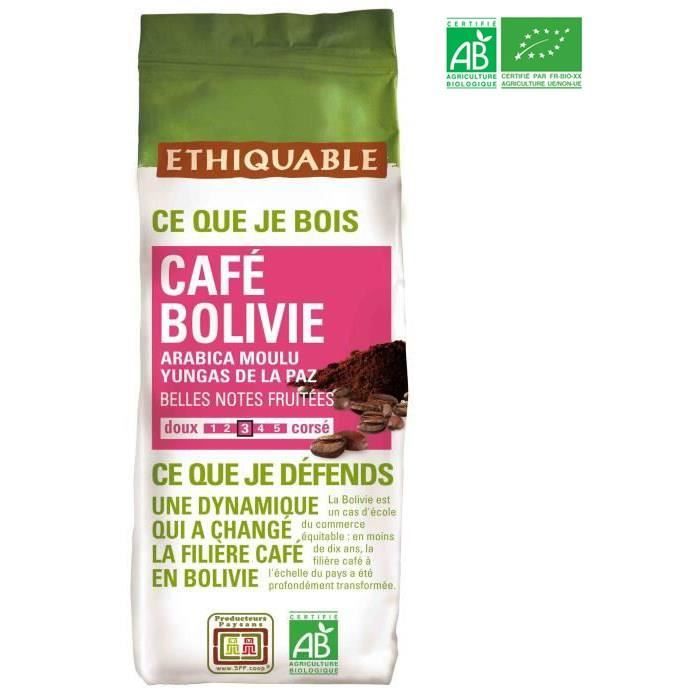 ETHIQUABLE Café moulu de Bolivie Bio - 250g