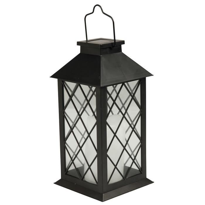 SOLARLINE Lanterne solaire H28cm - Noir