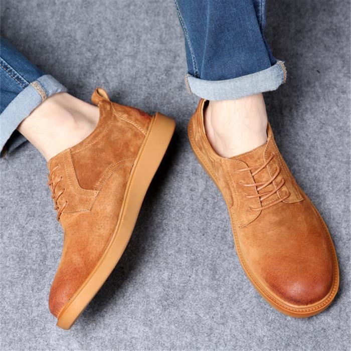 Durable marron Hommes Baiou Moliere Jaune Confortable noir gris Chaussures Ete Moccasin Classique Respirant ATE1qwE7