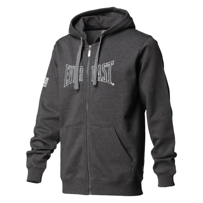 EVERLAST Sweat à Capuche Full Zip - Gris Charbon