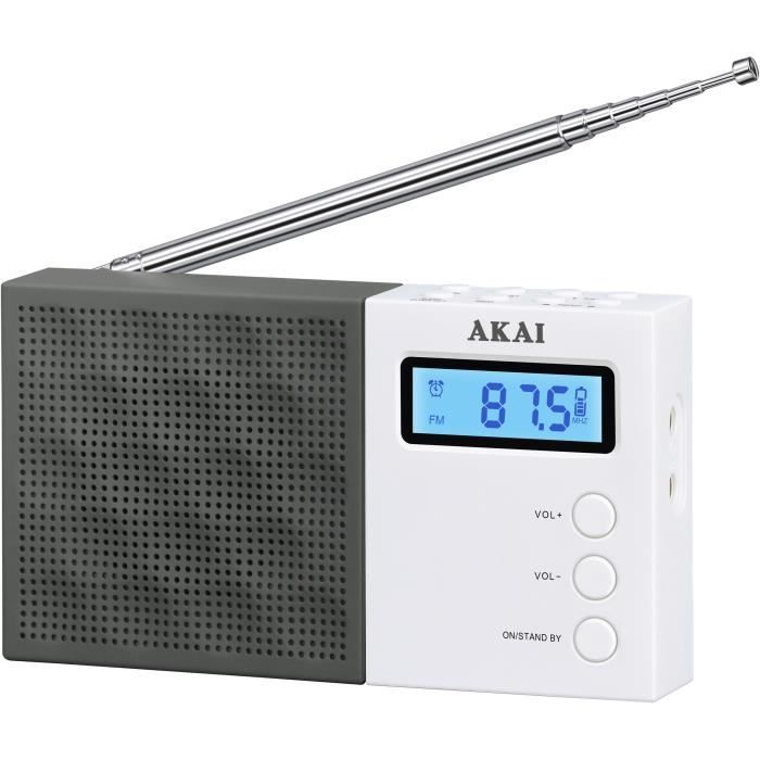 AKAI AR-76W Radio pocket Digital - Noir et Blanc