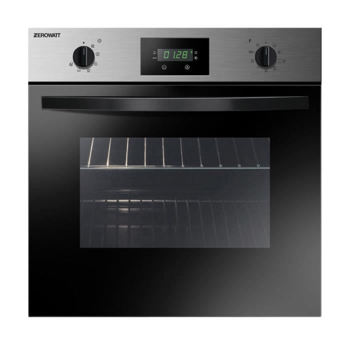 ZEROWAT ZFFS676X Four électrique encastrable multifonction chaleur tournante - 65 L - Pyrolyse - A - Inox