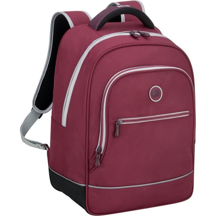 DELSEY Sac à dos 1 compartiment - Framboise - Polyester - 42x32x18 - 600 gr