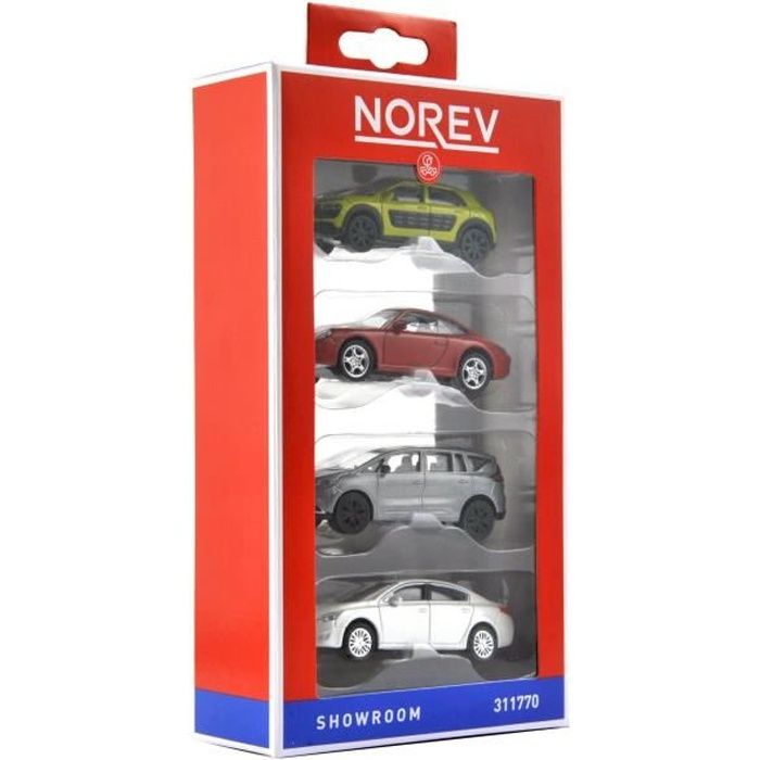 NOREV Lot de 4 voitures en métal