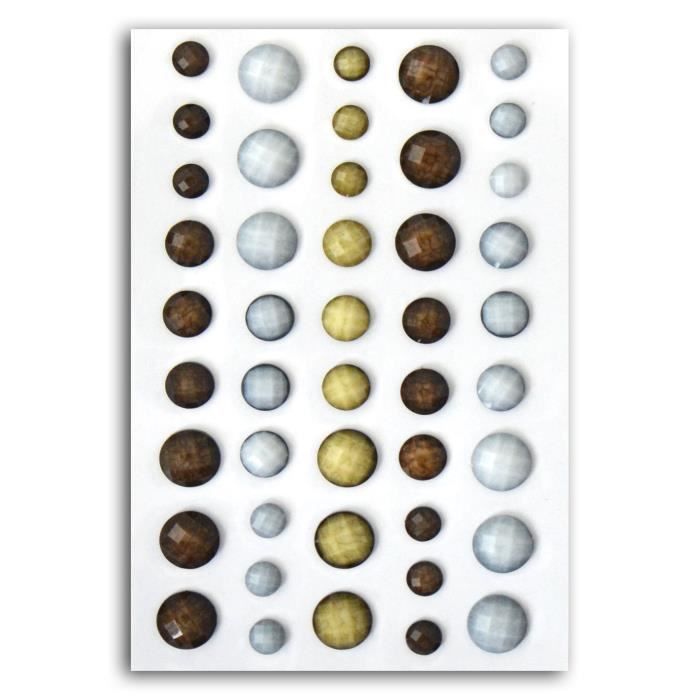 TOGA Pack de Perles A Facettes Beige Marron