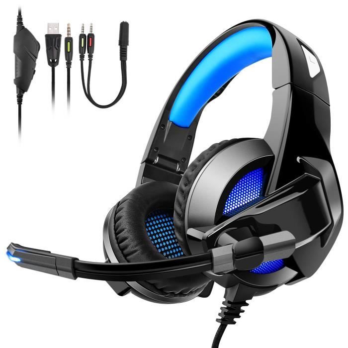 A3 Tenswall Casque Gaming Ps4 Casque Pliable Anti Bruit Audio