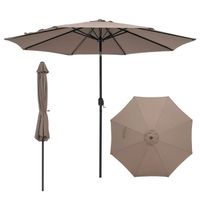 PARASOL Parasol inclinable diamètre 3m en acier patio PARASOL Parasol inclinable diamètre 3m en acier patio