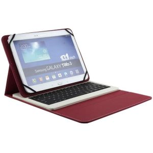 WE X-305 Etui 9''/10'' Et Clavier Bluetooth Attaches En Silicone Ajustables - Rouge