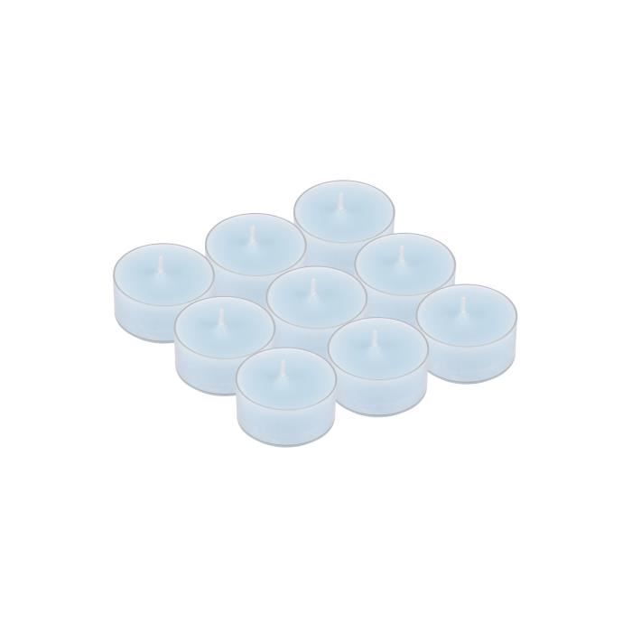 Lot de 9 bougies chauffe plat Bleu océan