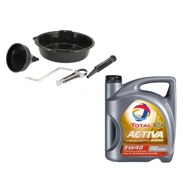 Kit Outillage Vidange TOTAL 5W40 Diesel 5L