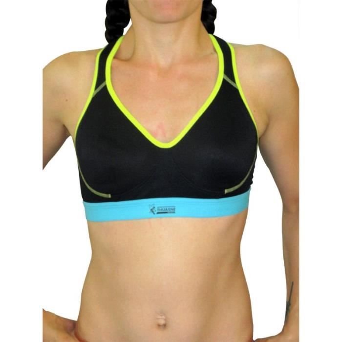 THUASNE Brassiere dos croisé - Noir